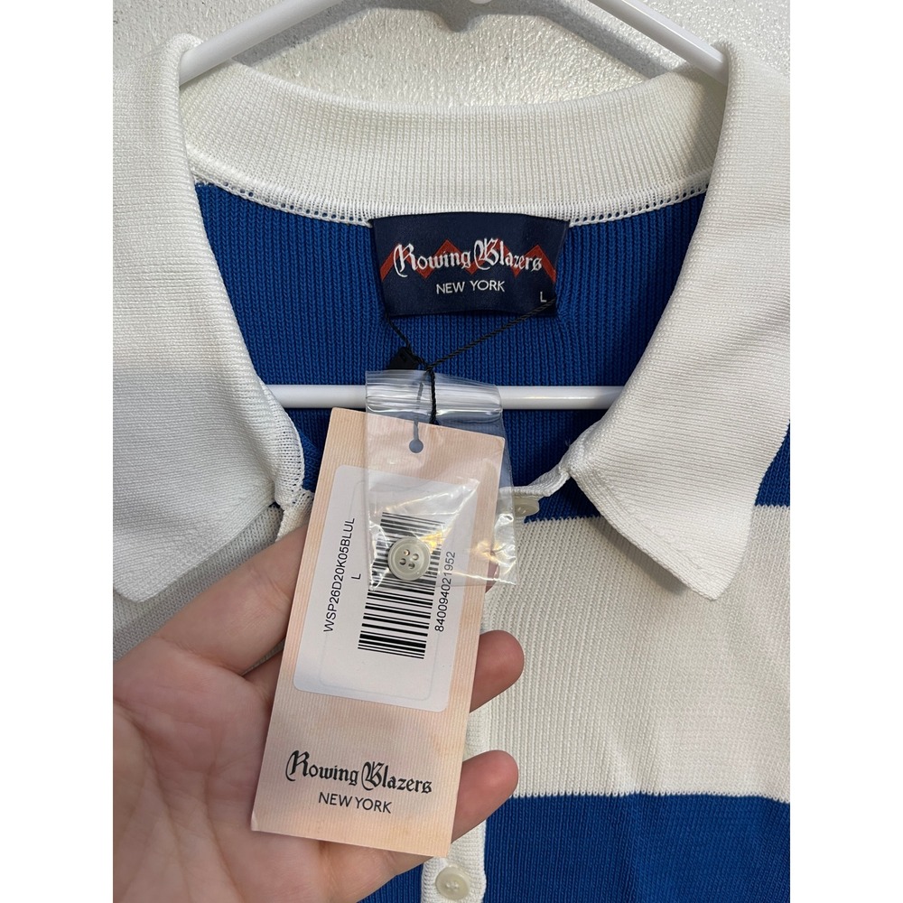 NWT Rowing Blazers Women's Striped Polo Ribbed Mini Dress L Preppy Old Money - Picture 4 of 4